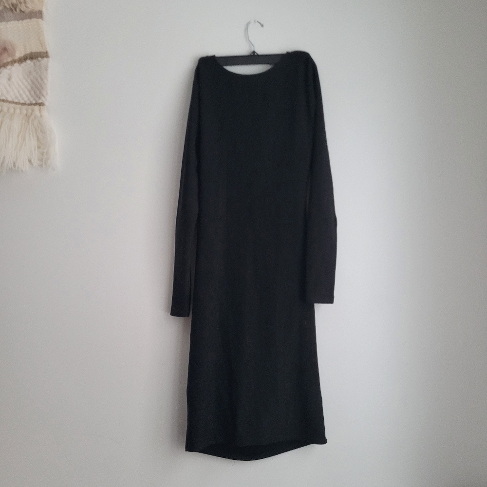 Long black sparkly dress